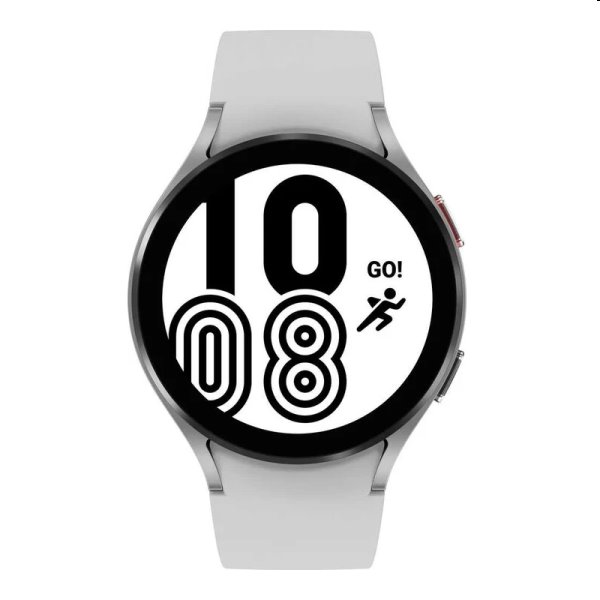 Samsung Galaxy Watch4 44mm, silver, A osztály - használt, 12 hónap garancia