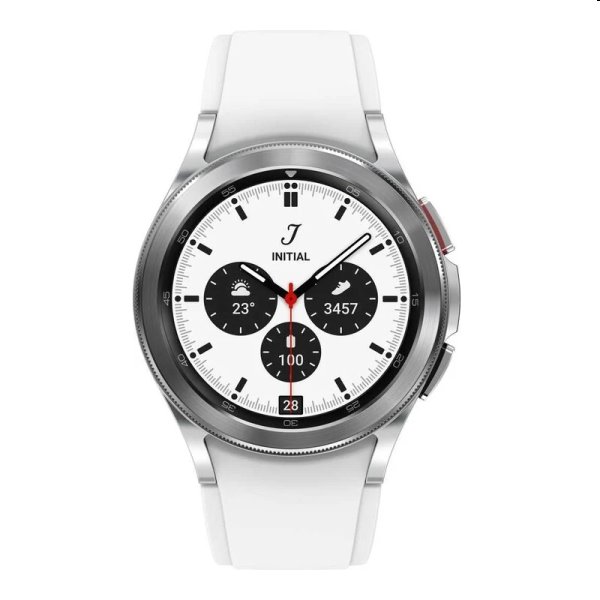 Samsung Galaxy Watch4 Classic 42mm, silver, A osztály - használt, 12 hónap garancia