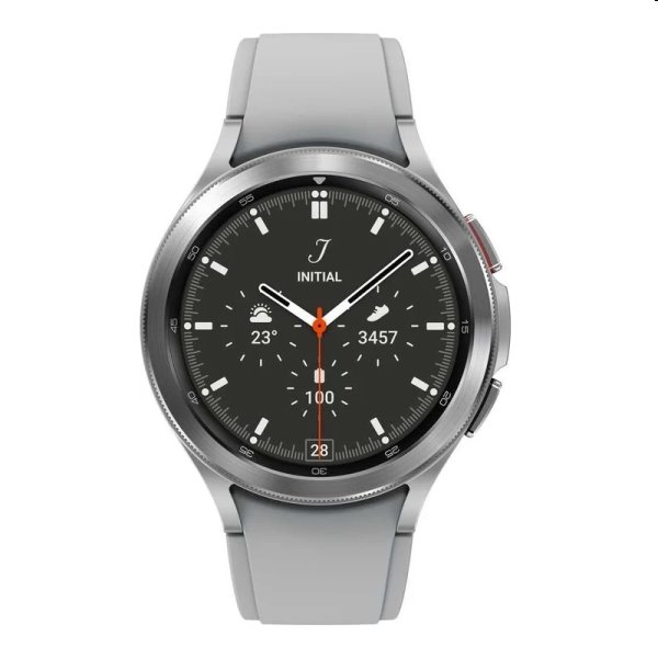 Samsung Galaxy Watch4 Classic LTE 46mm, silver, A osztály - használt, 12 hónap garancia