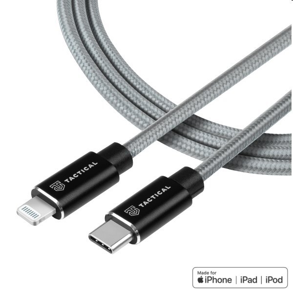 Tactical kevlár USB-C/Lightning MFI kábel, 1m