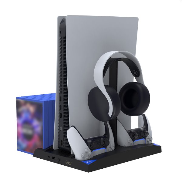 Dokkoló állomás iPega P5013 for PlayStation 5, Dualsense és Pulse 3D - OPENBOX (Bontott csomagolás teljes garanciával)