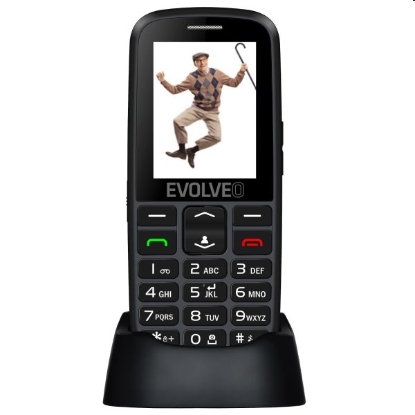 Evolveo EasyPhone EG, Fekete + töltőállvány
