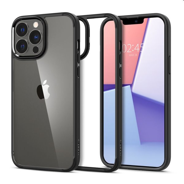 Tok Spigen Crystal Hybrid for Apple iPhone 13 Pro, fekete