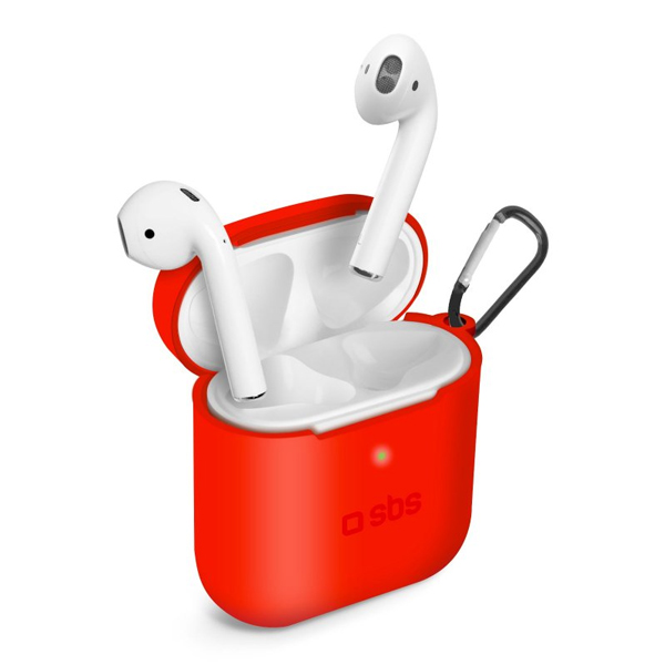 SBS- Szilikon Tok for Apple AirPods 1/2, piros