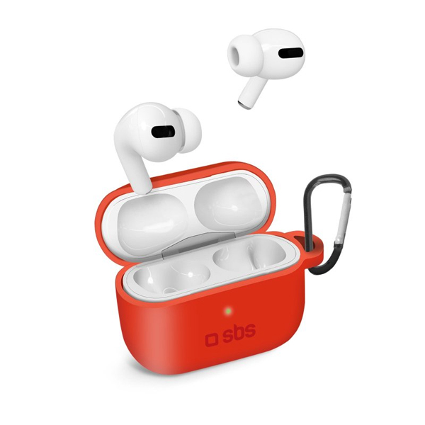 SBS Szilikon Tok for Apple AirPods Pro, piros