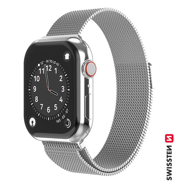 Swissten Milanese Loop karpánt  Apple Watch 38-40, ezüst