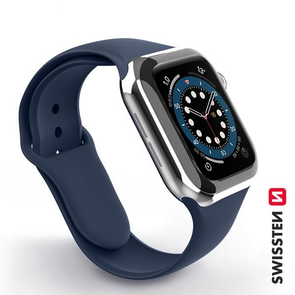 Swissten szilikon karpánt Apple Watch 38-40, kék Swissten szilikon karpánt Apple Watch 38-40, kék