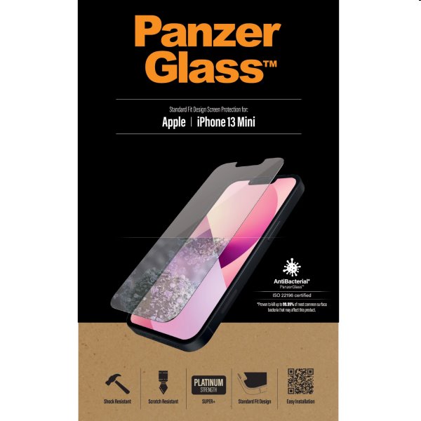 Védőüveg PanzerGlass állványard Fit AB Apple iPhone 13 mini, clear