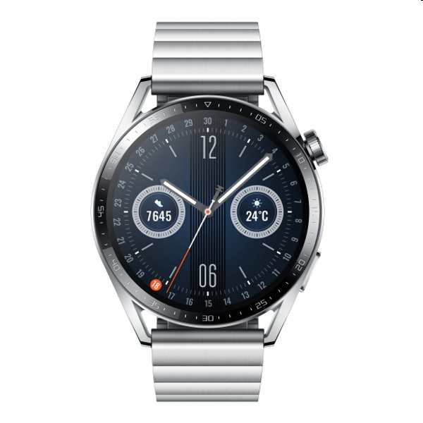 Huawei Watch GT3 46mm, ezüst, A osztály - használt, 12 hónap garancia
