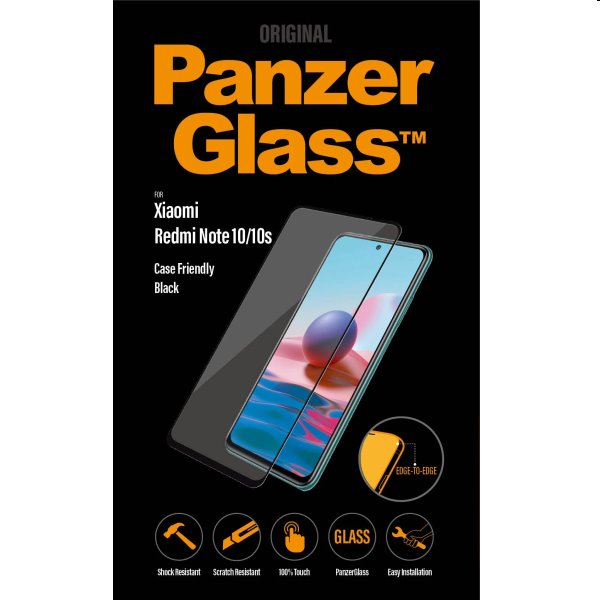 Temperált védőüveg PanzerGlass Case Friendly for Xiaomi Redmi Note 10/10S, black