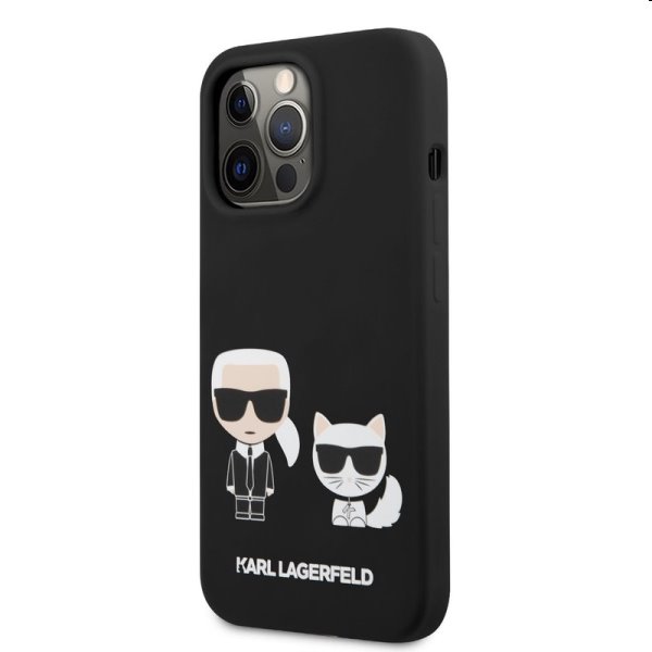 Tok Karl Lagerfeld and Choupette Liquid Silicone for iPhone 13 Pro, black Tok Karl Lagerfeld and Choupette Liquid Silicone for iPhone 13 Pro, black