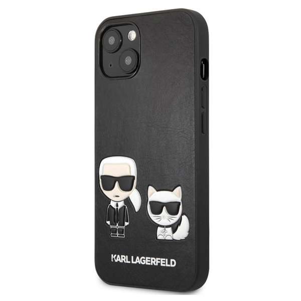 Tok Karl Lagerfeld and Choupette PU Leather for iPhone 13, black