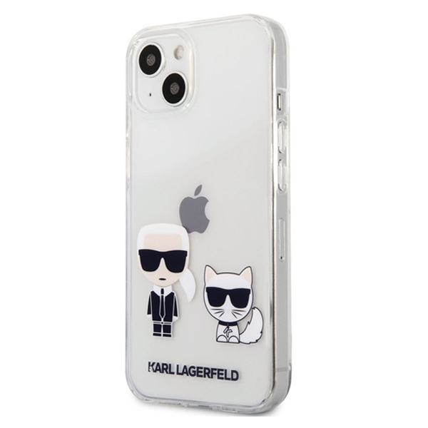 Tok Karl Lagerfeld PC/TPU Ikonik Karl and Choupette for iPhone 13, transparent