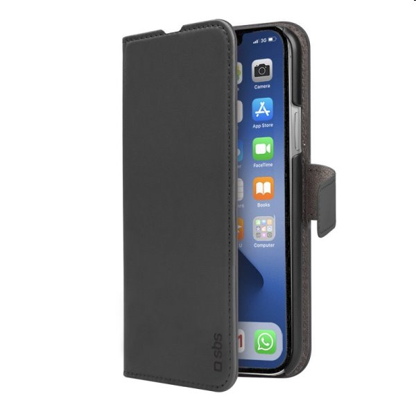 SBS Book Wallet Tok iPhone 13 Pro számára, Fekete