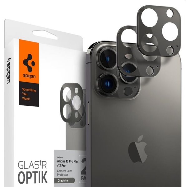 Spigen védőüveg fényképezőgépre iPhone 13 Pro/13 Pro Max számára, grafit