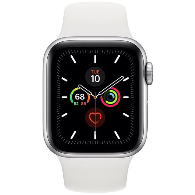 Apple Watch Series 5 GPS, 40mm Silver, B osztály - használt, 12 hónap garancia