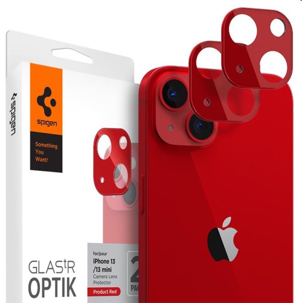 Spigen védőüveg kamerára for iPhone 13/13 mini, piros