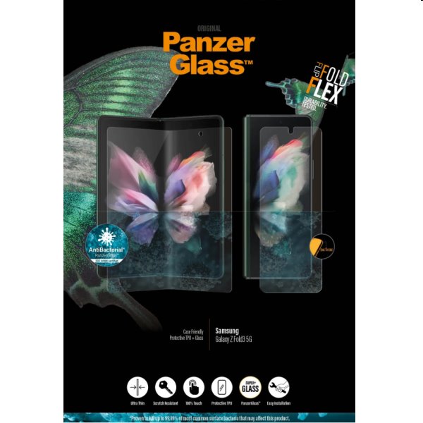 Védőüveg PanzerGlass Case Friendly AB for Samsung Galaxy Z Fold3 5G, fekete