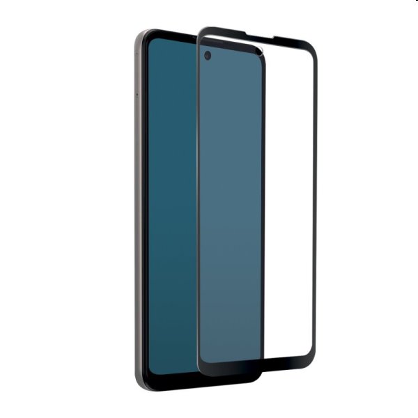 Edzett üveg SBS Full Cover for Motorola Moto E30/E40, fekete