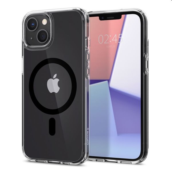 Tok Spigen Crystal Hybrid Mag for Apple iPhone 13, fekete