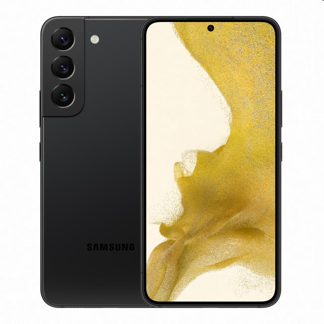 Samsung Galaxy S22, 8/128GB, Fekete, A osztály - használt, 12 hónap garancia