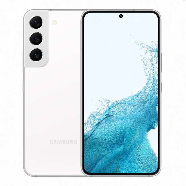 Samsung Galaxy S22, 8/128GB, fehér, A osztály - használt, 12 hónap garancia