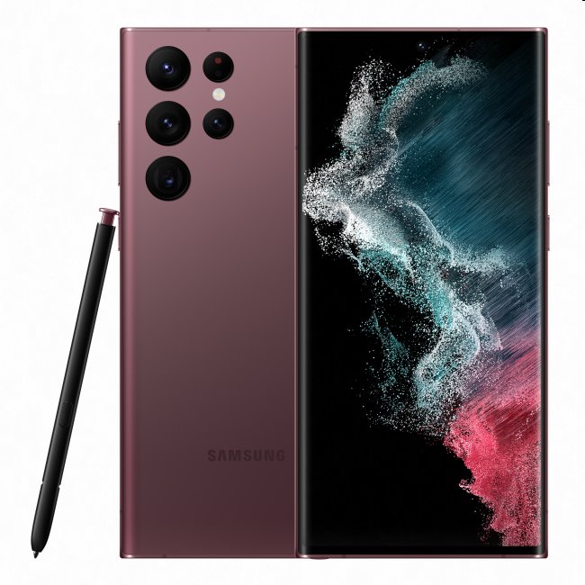 Samsung Galaxy S22 Ultra, 12/256GB, burgundy | bontott csomagolás
