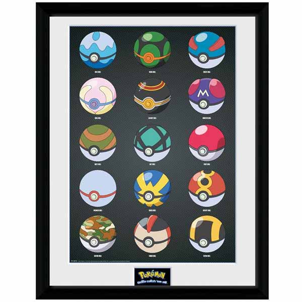 Bekeretezett poszter Pokeballs (Pokémon) Bekeretezett poszter Pokeballs (Pokémon)