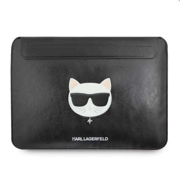 Karl Lagerfeld Choupette Head Embossed Computer Sleeve 16" tok, Fekete