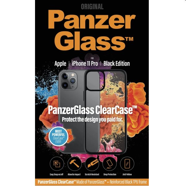 Tok PanzerGlass ClearCase for Apple iPhone 11 Pro, fekete
