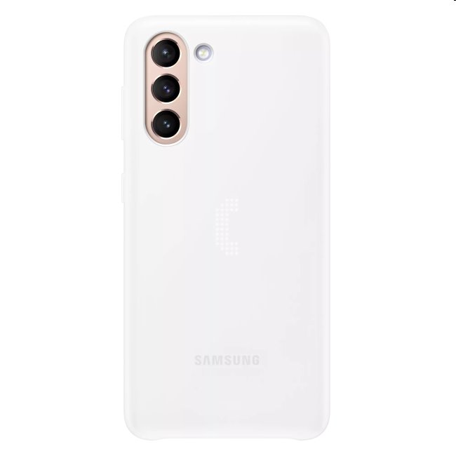 LED Cover tok Samsung Galaxy S21 Plus számára, fehér - OPENBOX (Bontott csomagolás, teljes garancia)