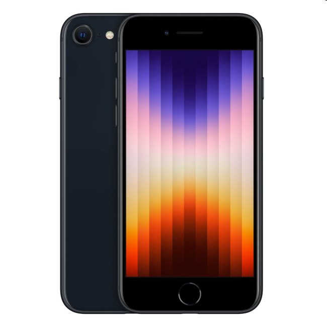 Apple iPhone SE (2022) 128GB, midnight, Trieda és - használt, 12 hónap garancia