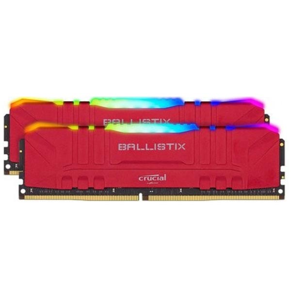 Crucial Ballistix DDR4 32GB (2x16GB) 3200MHz CL16 Unbuffered RGB Red ...