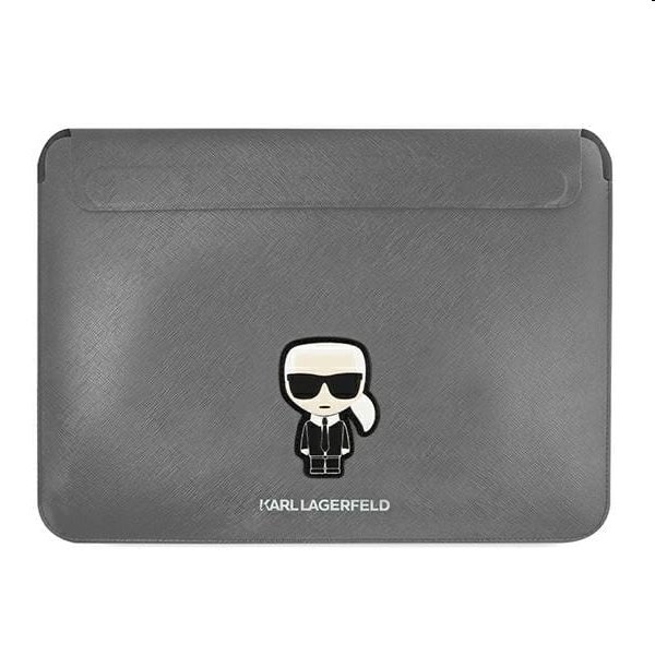 Karl Lagerfeld Saffiano Ikonik Computer Sleeve 13/14", silver