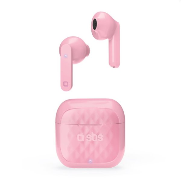 SBS Vezeték nélküli Fülhallgató TWS Air Free töltőtokkal, rózsaszín
