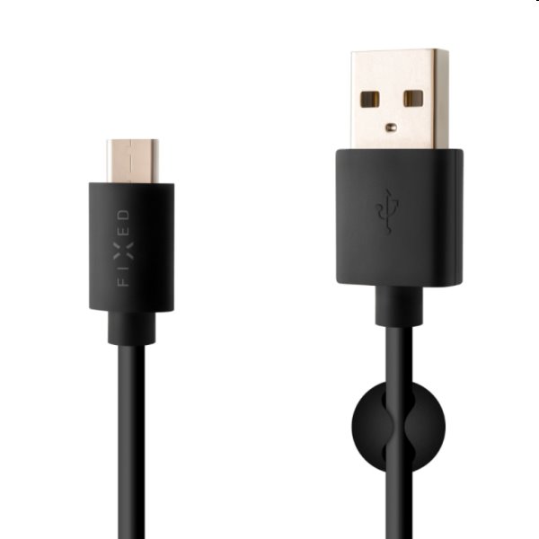 FIXED Adat- és töltőkábel USB/USB-C, USB 2.0, 60 W, 2 m, fekete