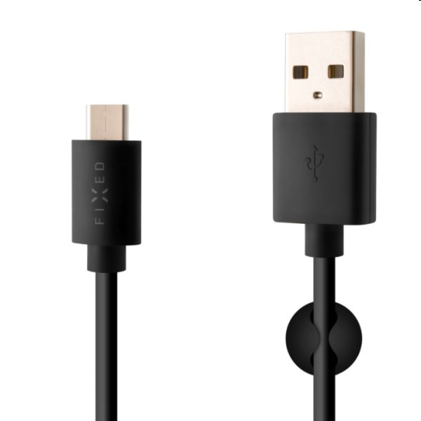 FIXED Adat- és töltőkábel USB/USB-C, USB 2.0, 60 W, 1 m, fekete