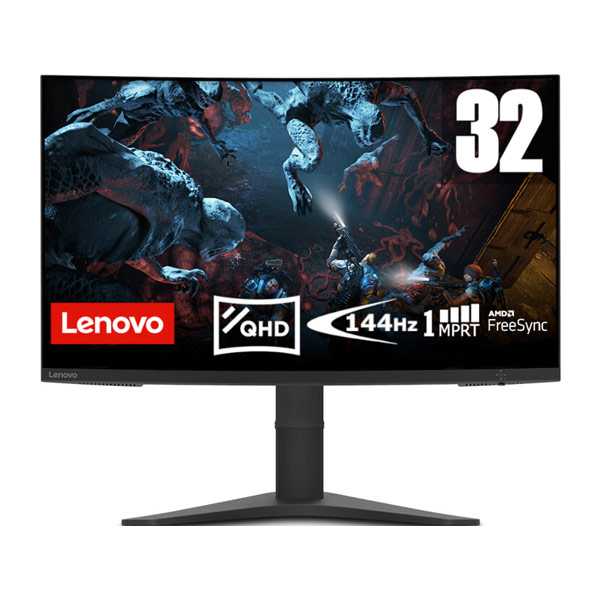 Gamer monitor Lenovo G32qc-10 31,5.", fekete