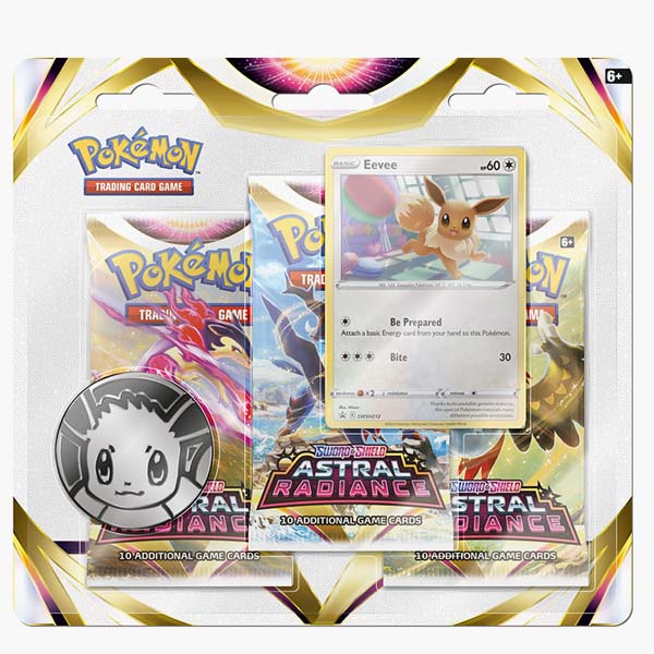 Kártyajáték Pokémon TCG Sword & Shield 10 Astral Radiance 3 Pack Blister Eevee (Pokémon) Kártyajáték Pokémon TCG Sword & Shield 10 Astral Radiance 3 Pack Blister Eevee (Pokémon)