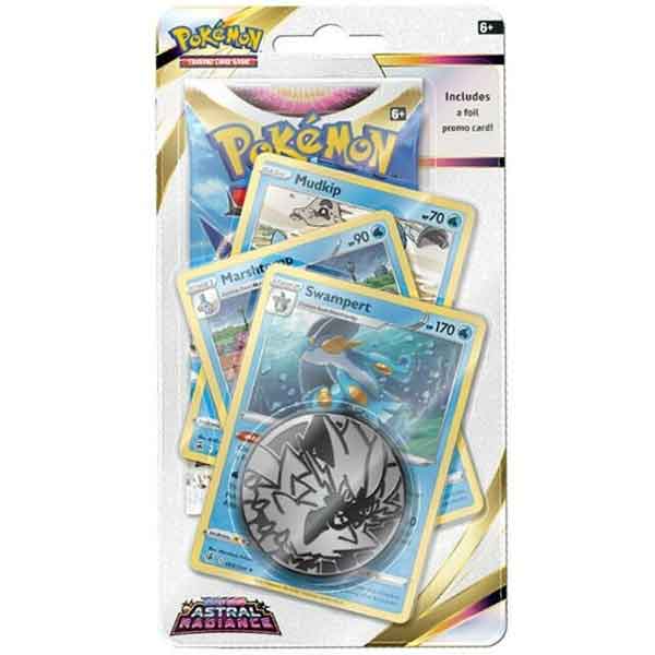 Kártyajáték Pokémon TCG Sword & Shield 10 Astral Radiance Premium Checklane Blister Mudkip