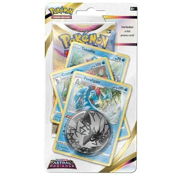 Kártyajáték Pokémon TCG Sword & Shield 10 Astral Radiance Premium Checklane Blister Totodile