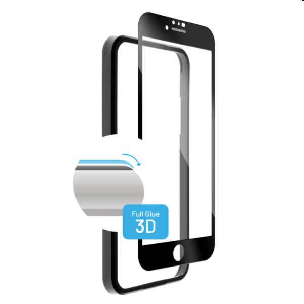 FIXED 3D Edzett védőüveg for Apple iPhone 7/8/SE 20/SE 22, fekete