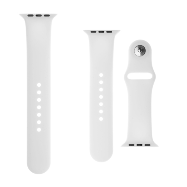 FIXED Szilikonszíj készlet for Apple Watch 42/44/45 mm, fehér