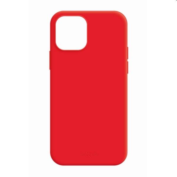 FIXED MagFlow Szilikon tok Magsafe támogatással for Apple iPhone 12/12 Pro, piros