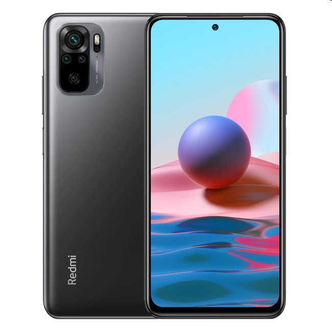 Xiaomi Redmi Note 10, 4/128GB, gray, C osztály - használt, 12 hónap garancia