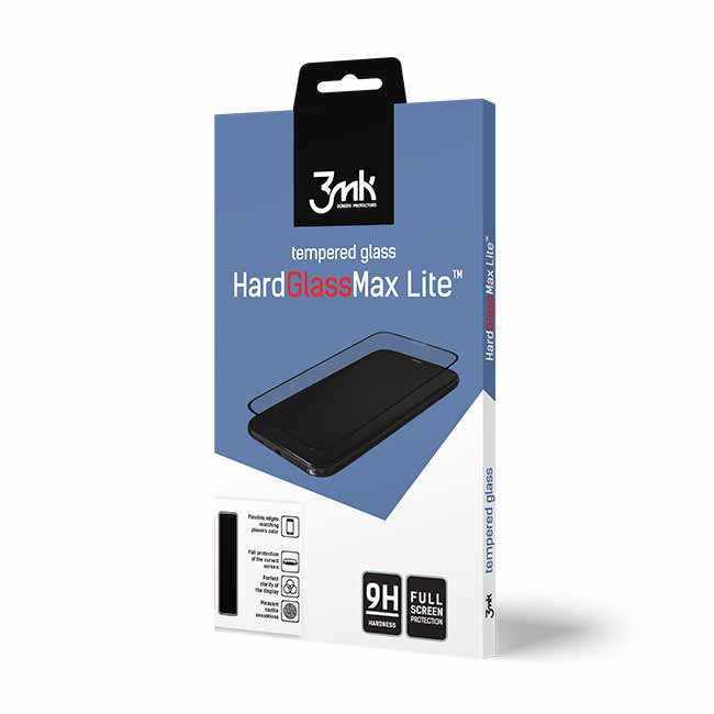 3mk Curved Tempered HardGlass Max Lite védőüveg Samsung Galaxy S22 Plus számára, Fekete