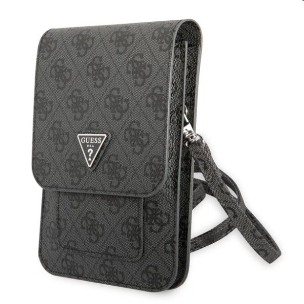 Guess PU 4G Triangle Logo Phone Bag, Fekete