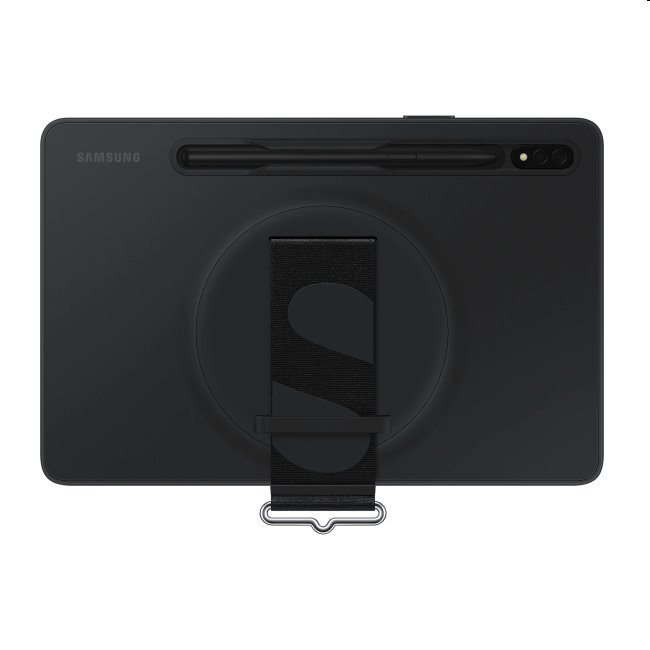 Silicone Strap Cover tok Samsung Galaxy Tab S8 számára, Fekete