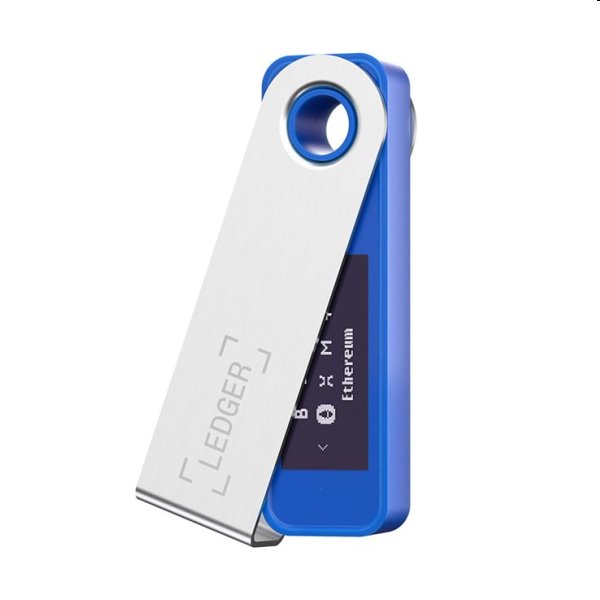 Ledger Nano S Plus hardveres kriptovaluta-pénztárca, kék