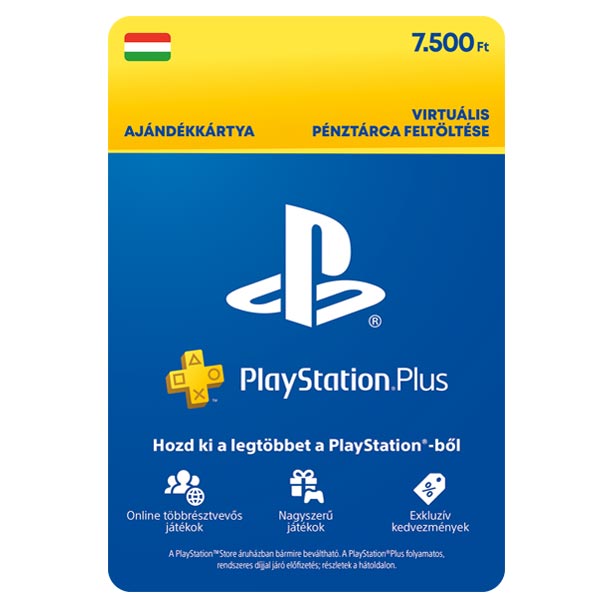 PlayStation Plus Essential ajándékkártya 7500 Ft (3M)